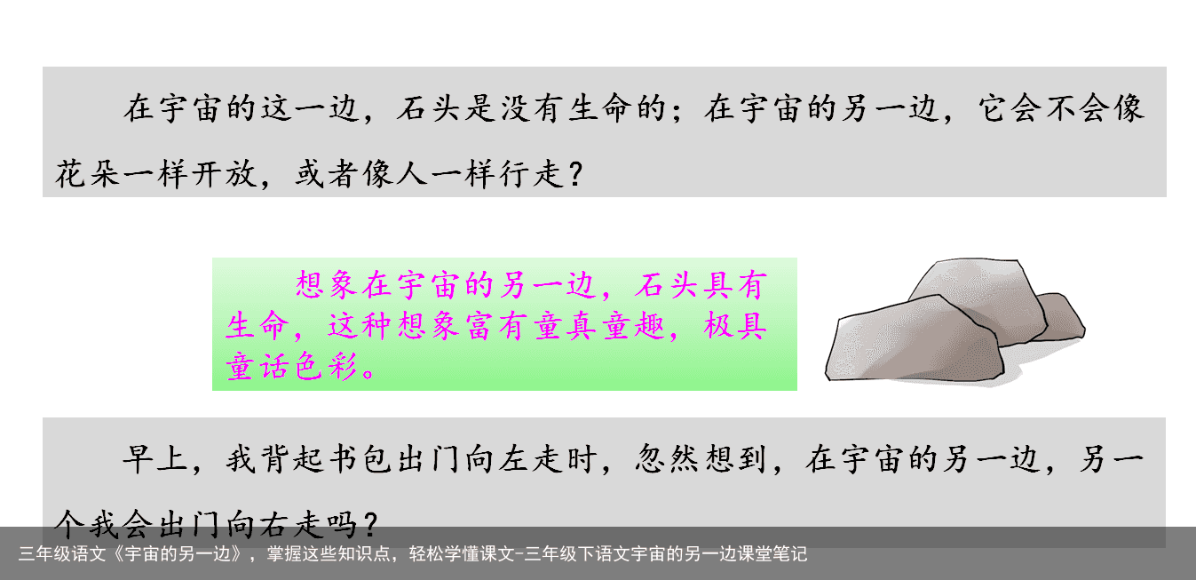 三年级语文《宇宙的另一边》，掌握这些知识点，轻松学懂课文-三年级下语文宇宙的另一边课堂笔记