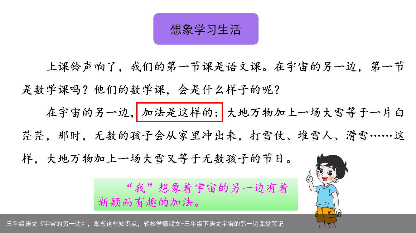 三年级语文《宇宙的另一边》，掌握这些知识点，轻松学懂课文-三年级下语文宇宙的另一边课堂笔记