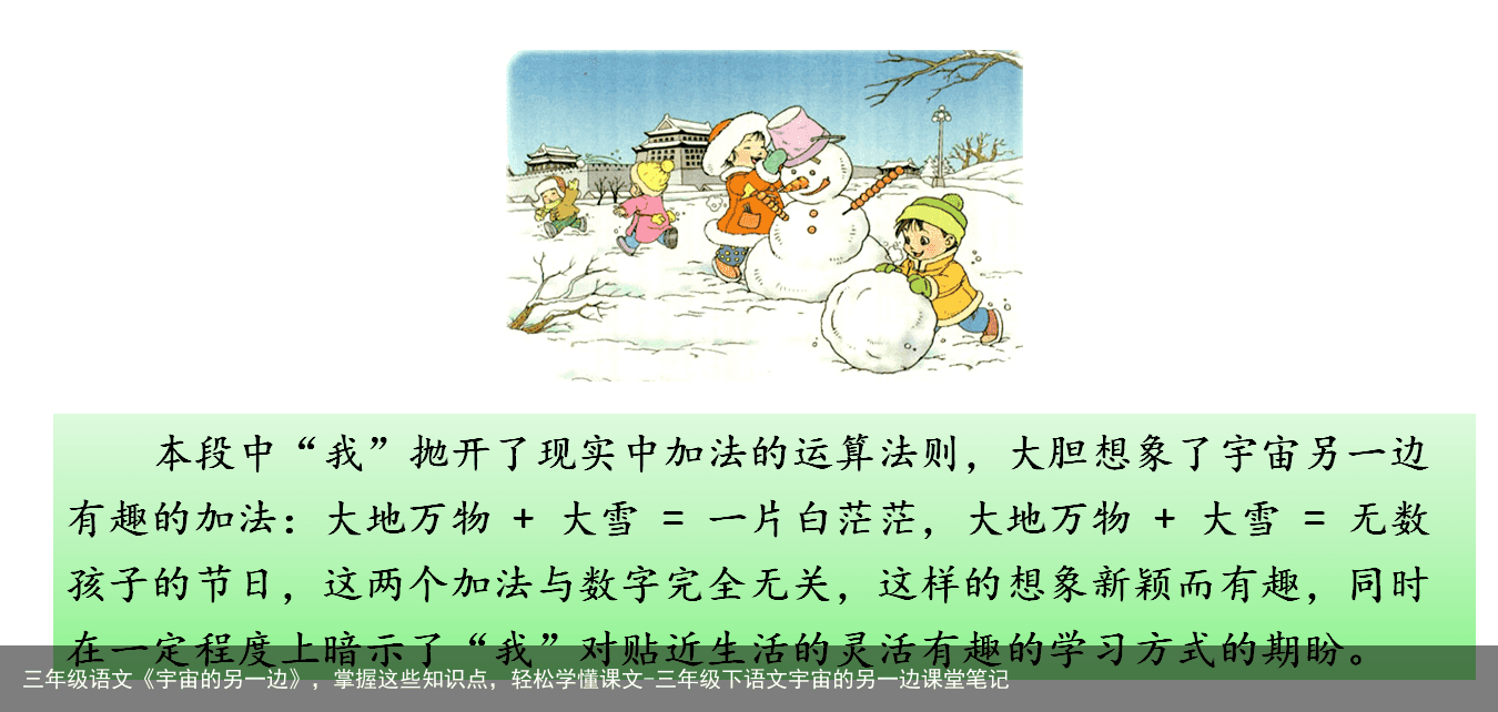 三年级语文《宇宙的另一边》，掌握这些知识点，轻松学懂课文-三年级下语文宇宙的另一边课堂笔记