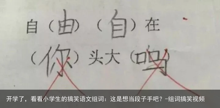 开学了，看看小学生的搞笑语文组词：这是想当段子手吧？-组词搞笑视频