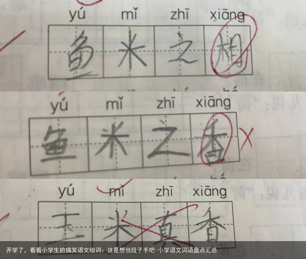 开学了，看看小学生的搞笑语文组词：这是想当段子手吧-小学语文词语盘点汇总