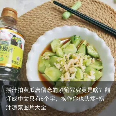 捞汁拍黄瓜-捞汁凉菜图片大全