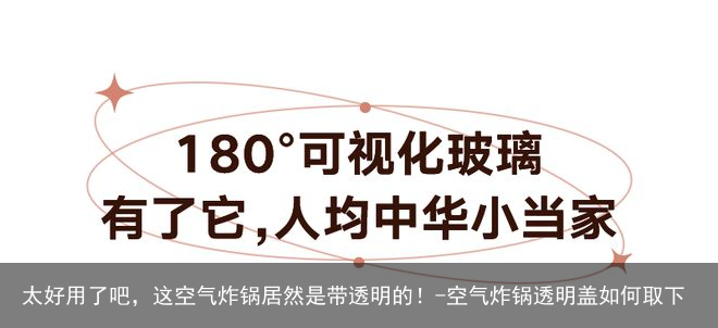 太好用了吧，这空气炸锅居然是带透明的！-空气炸锅透明盖如何取下
