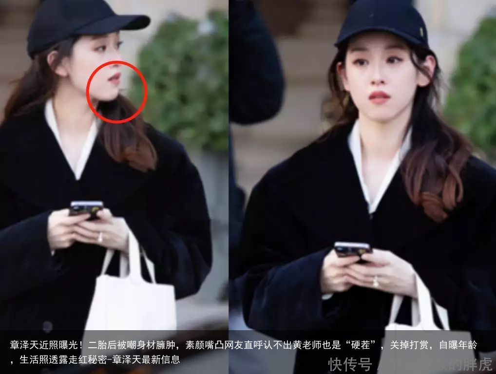 章泽天近照曝光！二胎后被嘲身材臃肿，素颜嘴凸网友直呼认不出黄老师也是“硬茬”，关掉打赏，自曝年龄，生活照透露走红秘密-章泽天最新信息