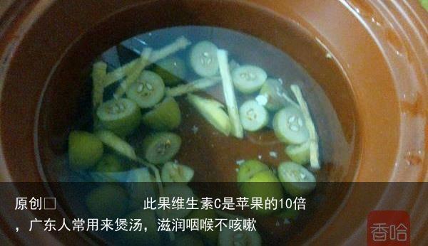 此果维生素C是苹果的10倍，广东人常用来煲汤，滋润咽喉不咳嗽
