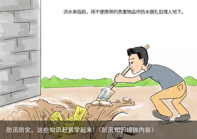 防汛防灾，这些知识赶紧学起来!（防汛知识培训内容）