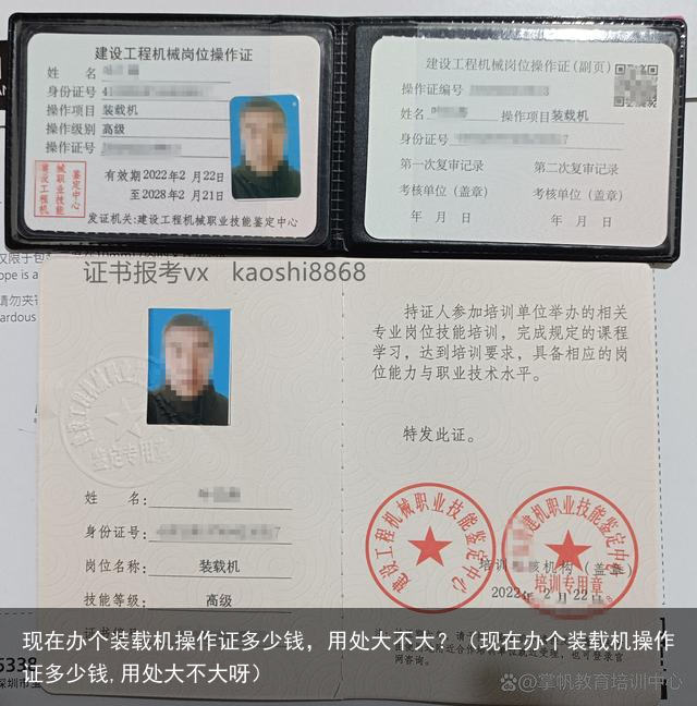 现在办个装载机操作证多少钱，用处大不大？（现在办个装载机操作证多少钱,用处大不大呀）
