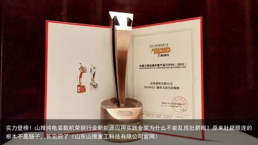 实力登榜！山推纯电装载机荣获行业新能源应用实践金奖