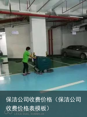 保洁公司收费价格（保洁公司收费价格表模板）