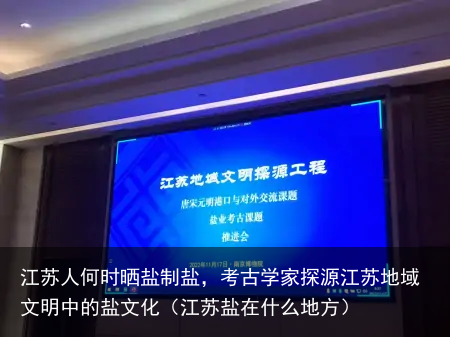 江苏人何时晒盐制盐，考古学家探源江苏地域文明中的盐文化（江苏盐在什么地方）