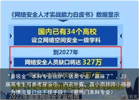 “最吸金”本科专业出炉，这类专业“赢麻了”，23届高考生可参考（最热门本科专业）