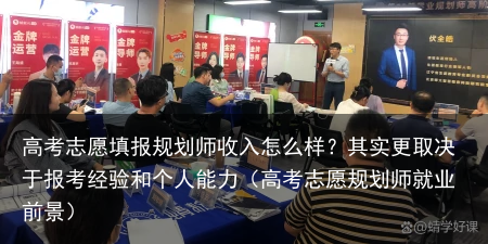 高考志愿填报规划师收入怎么样？其实更取决于报考经验和个人能力（高考志愿规划师就业前景）
