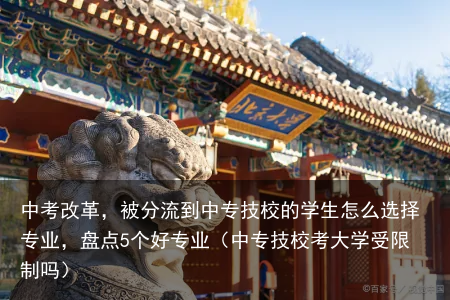 中考改革，被分流到中专技校的学生怎么选择专业，盘点5个好专业（中专技校考大学受限制吗）
