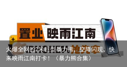 火爆全网的2米巨型暴力熊，空降闪现，快来映雨江南打卡！（暴力熊合集）