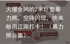 火爆全网的2米巨型暴力熊，空降闪现，快来映雨江南打卡！（暴力熊合集）