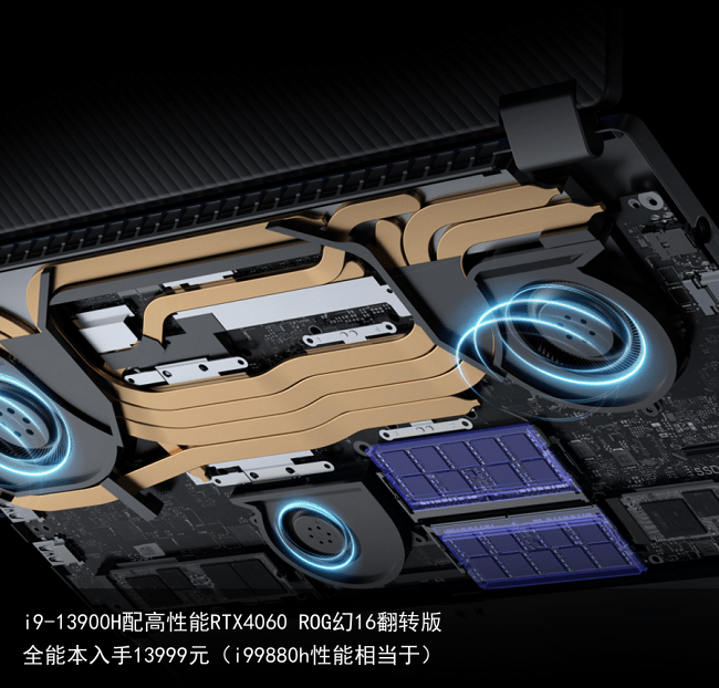 i9-13900H配高性能RTX4060 ROG幻16翻转版全能本入手13999元（i99880h性能相当于）