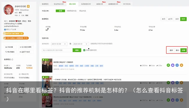 抖音在哪里看标签？抖音的推荐机制是怎样的？（怎么查看抖音标签）