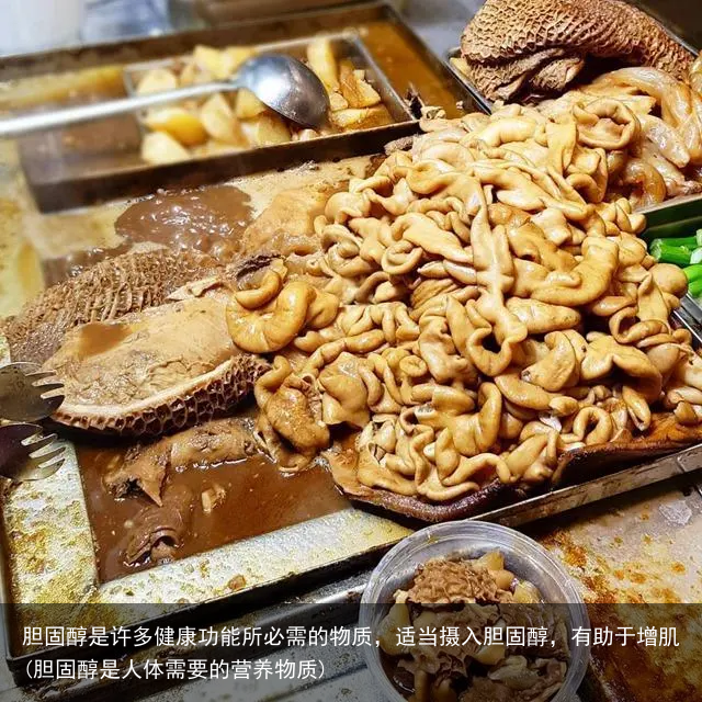 胆固醇是许多健康功能所必需的物质，适当摄入胆固醇，有助于增肌(胆固醇是人体需要的营养物质)