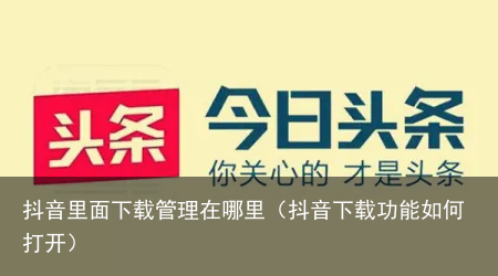 抖音里面下载管理在哪里（抖音下载功能如何打开）