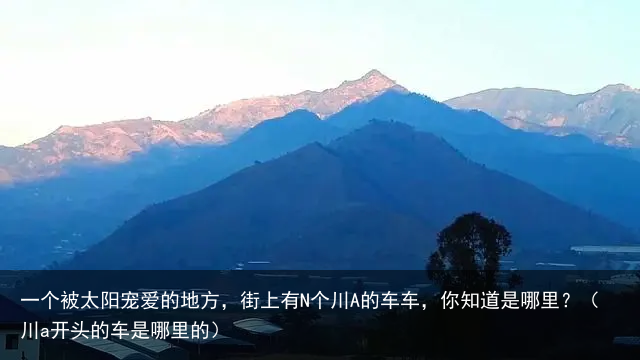 一个被太阳宠爱的地方，街上有N个川A的车车，你知道是哪里？（川a开头的车是哪里的）