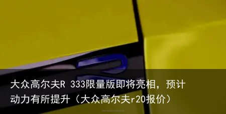 大众高尔夫R 333限量版即将亮相，预计动力有所提升（大众高尔夫r20报价）