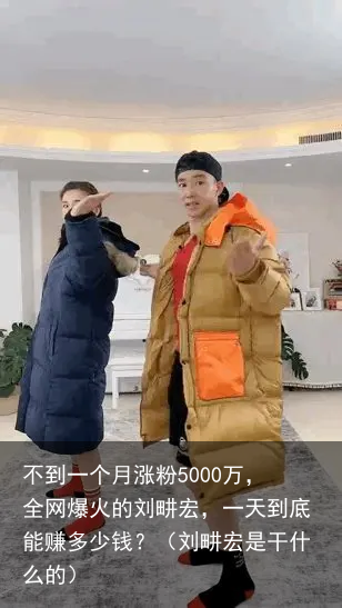 不到一个月涨粉5000万，全网爆火的刘畊宏，一天到底能赚多少钱？（刘畊宏是干什么的）