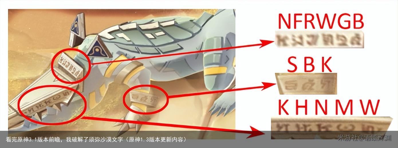 看完原神3.1版本前瞻，我破解了须弥沙漠文字（原神1.3版本更新内容）