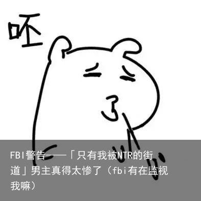 FBI警告——「只有我被NTR的街道」男主真得太惨了（fbi有在监视我嘛）