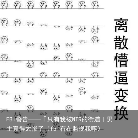 FBI警告——「只有我被NTR的街道」男主真得太惨了（fbi有在监视我嘛）