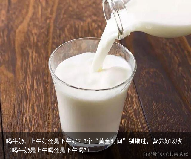 喝牛奶，上午好还是下午好？3个“黄金时间”别错过，营养好吸收（喝牛奶是上午喝还是下午喝?）