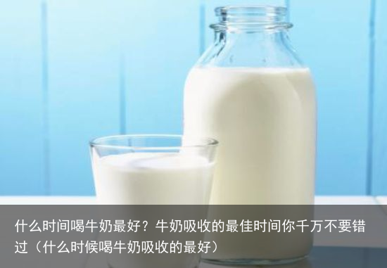 什么时间喝牛奶最好？牛奶吸收的最佳时间你千万不要错过（什么时候喝牛奶吸收的最好）