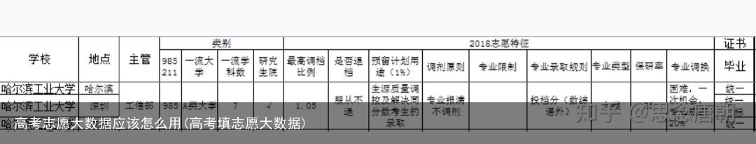高考志愿大数据应该怎么用(高考填志愿大数据)