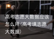高考志愿大数据应该怎么用(高考填志愿大数据)