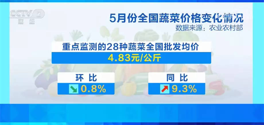 关注“菜篮子” 5月份全国蔬菜价格环比小幅下降