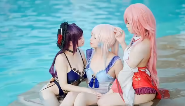 《原神》cos泳装合集，达咩，不可以瑟瑟！(原神角色穿泳装的图片)