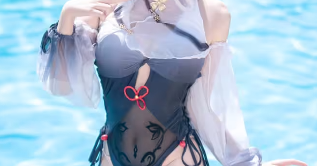 《原神》cos泳装合集，达咩，不可以瑟瑟！(原神角色穿泳装的图片)