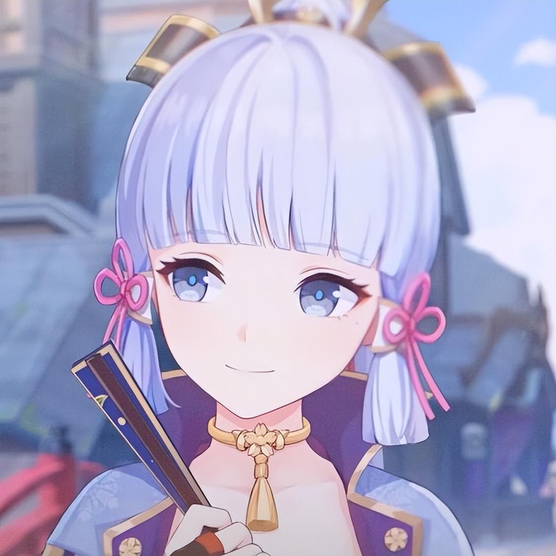 原神头像丨神里绫华我爱你，不要离开我，达咩(神里绫华情侣头像)