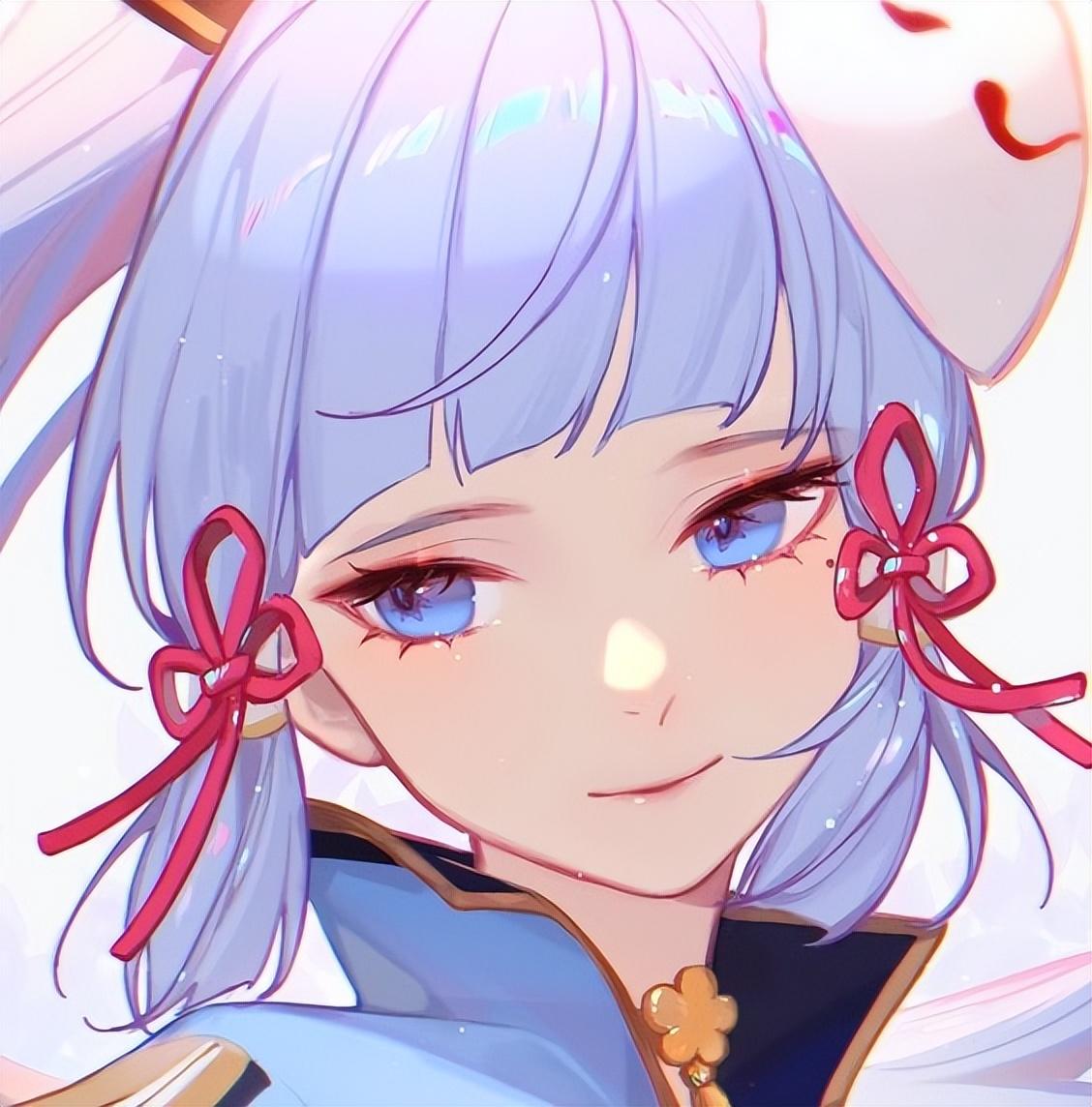 原神头像丨神里绫华我爱你，不要离开我，达咩(神里绫华情侣头像)