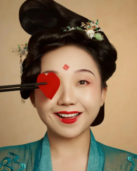 辣目洋子这是开挂了吗？穿汉服拍写真状若仙子，微胖女孩学起来！(辣目洋子现在很火吗)