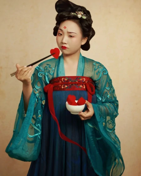 辣目洋子这是开挂了吗？穿汉服拍写真状若仙子，微胖女孩学起来！(辣目洋子现在很火吗)