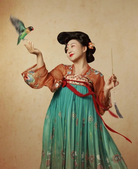 辣目洋子这是开挂了吗？穿汉服拍写真状若仙子，微胖女孩学起来！(辣目洋子现在很火吗)