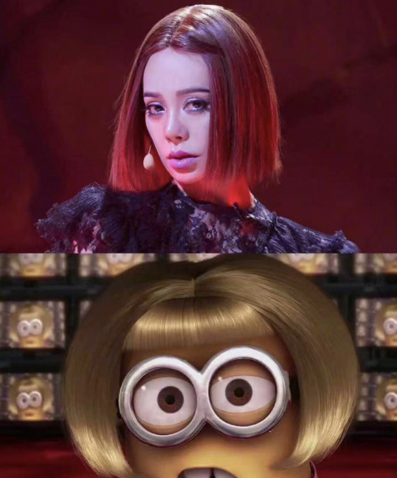 前有宁静撞脸小黄人回应栓q，后又撞脸文身，来欣赏下静姐的撞脸合集吧(宁静装饰画)