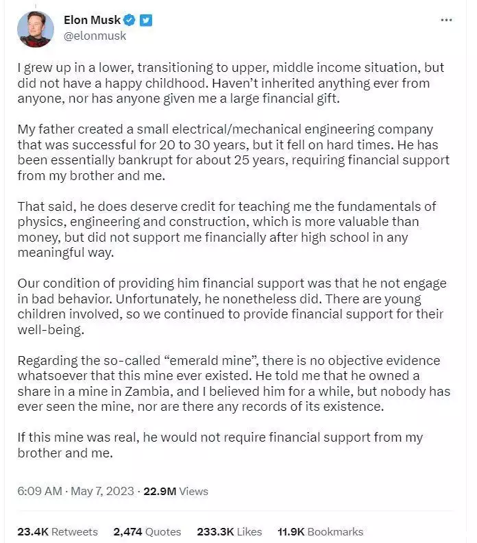 马克思否认家里有矿：童年并不快乐，没有任何人见过所谓的“矿场”