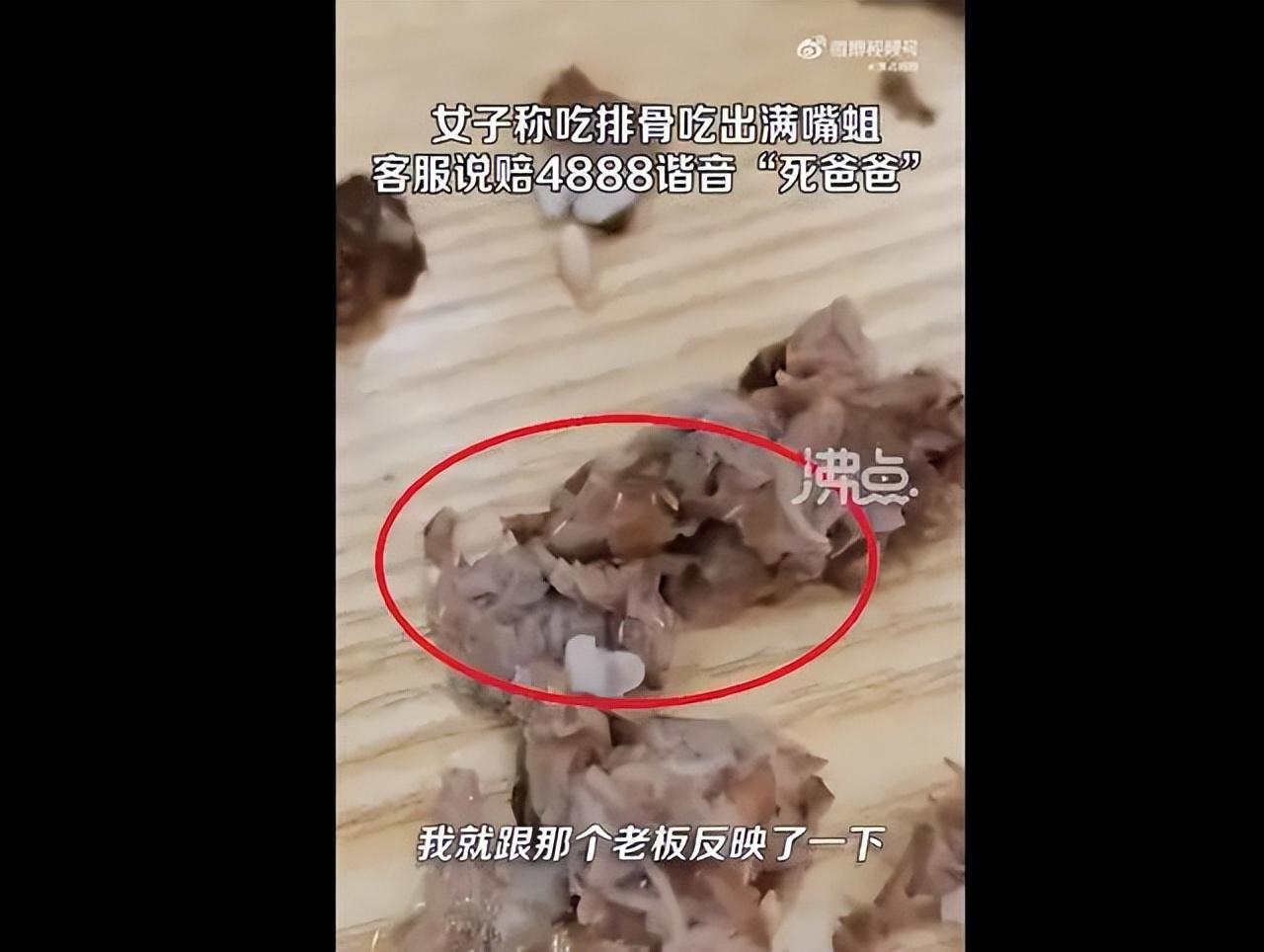 太可恶了！女子称吃黄焖排骨发现满嘴是蛆，总部居然做出这样回应（排骨里面有虫怎么办）