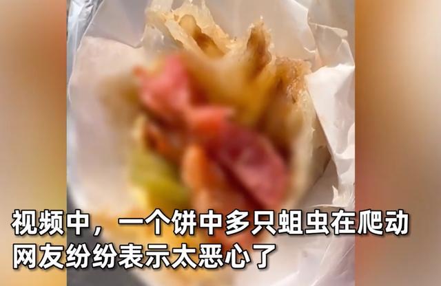 顾客买肉饼咬下去发现全是活蛆，商家：赔偿10元，网友怒了（肉饼坏了是什么味道）