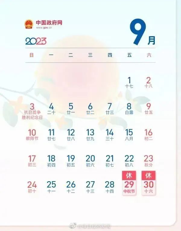 中秋国庆假期"合体"，放假假期8天但上班7天，网友热议（中秋国庆假期休息）