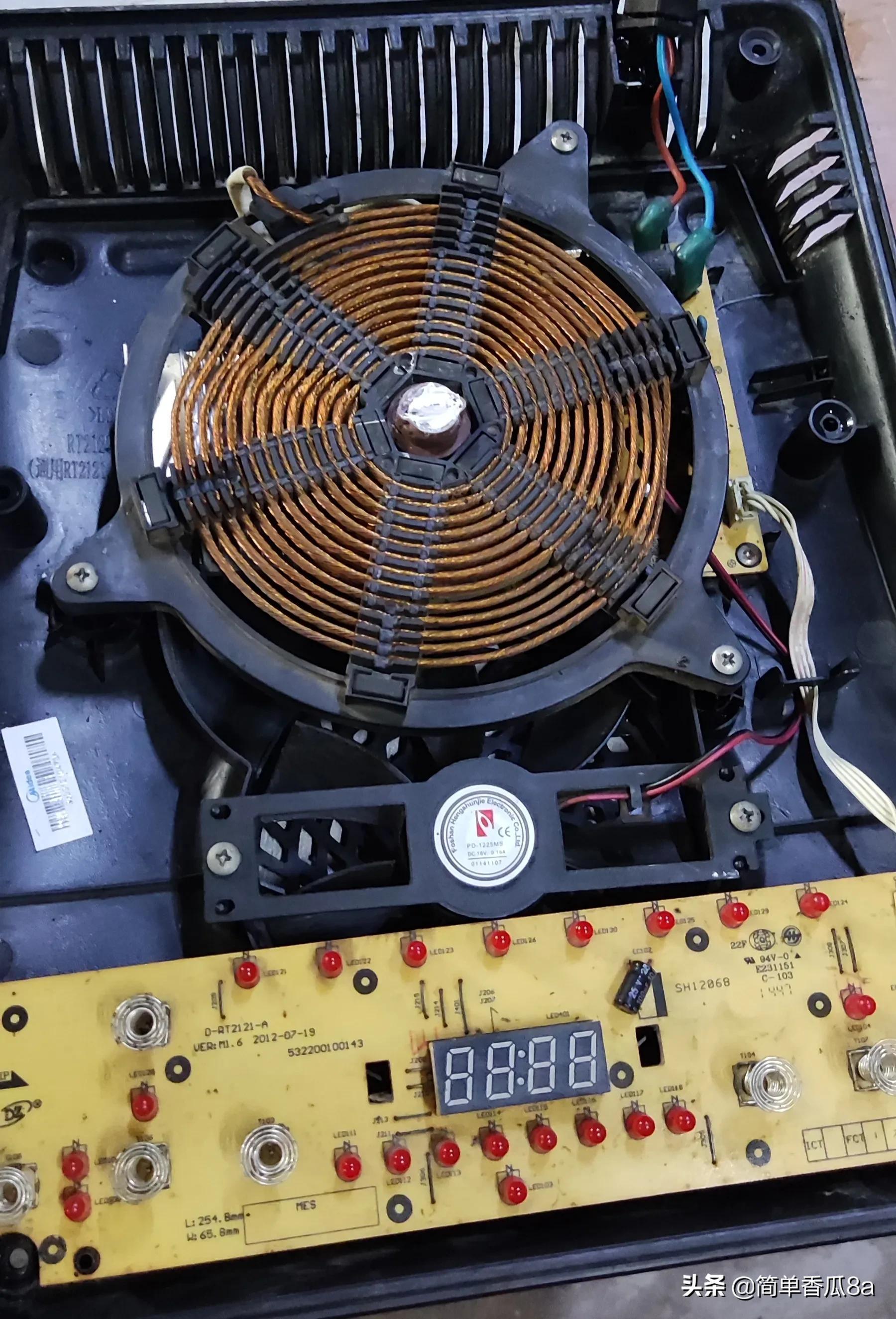 今天，我把电磁炉自动跳停的故障解决了，没花一分钱-电磁炉自己跳温度