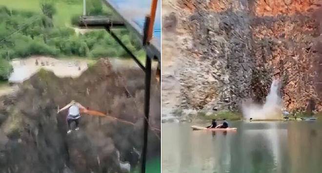 男子蹦极庆祝离婚绳子断裂坠湖 网友：乐极生悲（蹦极绳子断了的那个人）