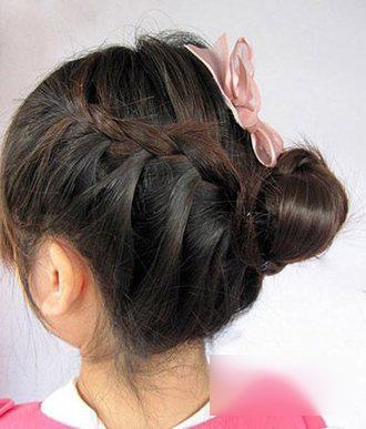 2款儿童日常长发盘发发型图解！-儿童盘发发型女