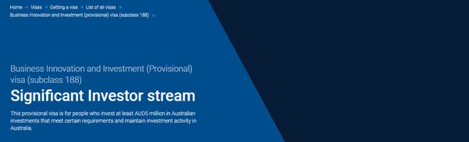 澳洲188C签证申请时间有限，500万澳币即可移民澳洲，政策将改变（澳洲188签证入境）